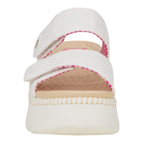 Delray Slide Eyelet - White