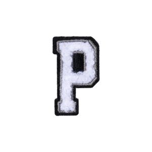 Letter P Patch - P Black/White