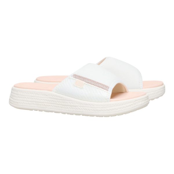 Tide Espadrille Slide - Off White/Tan