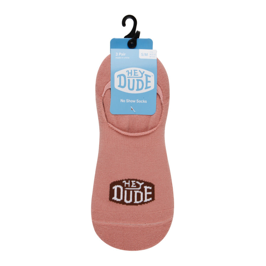 HEYDUDE No Show Sock 3 Pack - Ash - Image 3